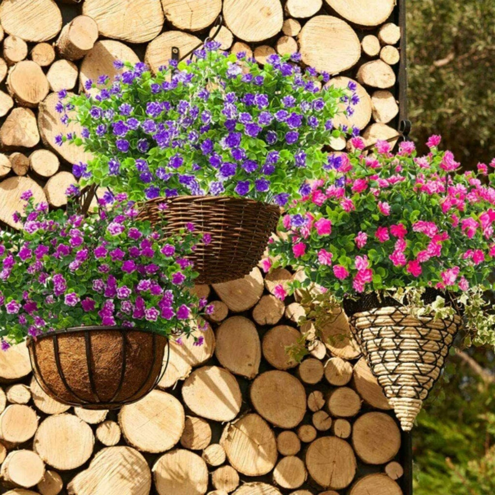 Artificial Flowers Lifelike No Fade UV Resistant Guaranteed Various Color 4pcs