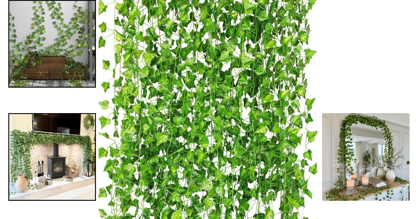 Artificial Ivy Garland Set 12x 84Ft Non-Fading Fake Plants for Wall
