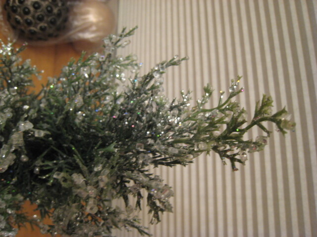 ICE TREE IN GREEN WOODEN CONTAINER 15 1/2″ H