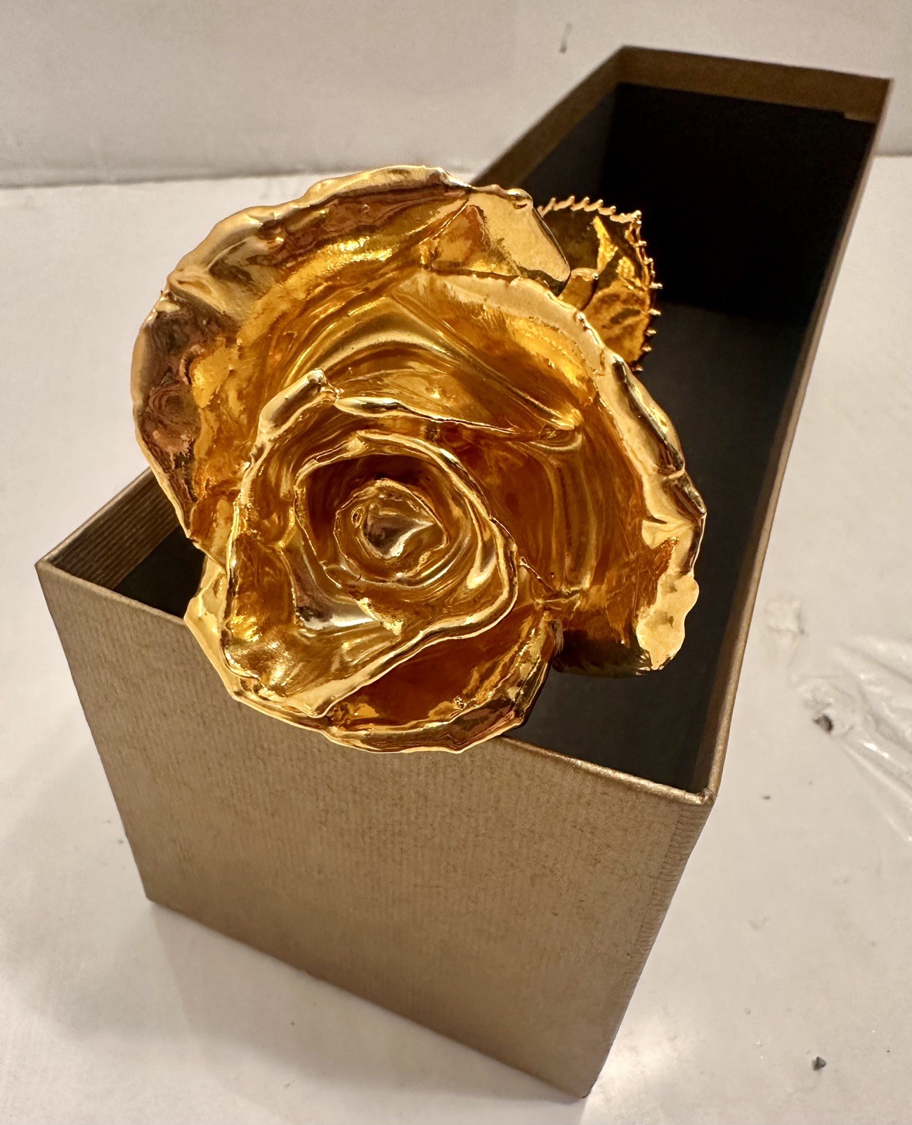 24k Rose Co. Gold Dipped Electroformed Real Rose Made In USA w/Box & Warranty