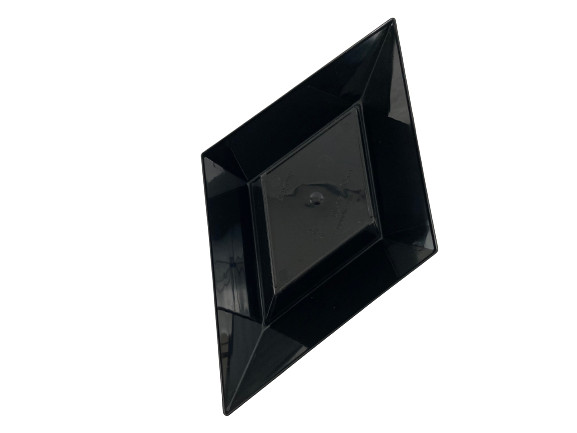 Lot of 2 Vintage 1991 Diamond Line DL63 Black Plastic Flower Planters
