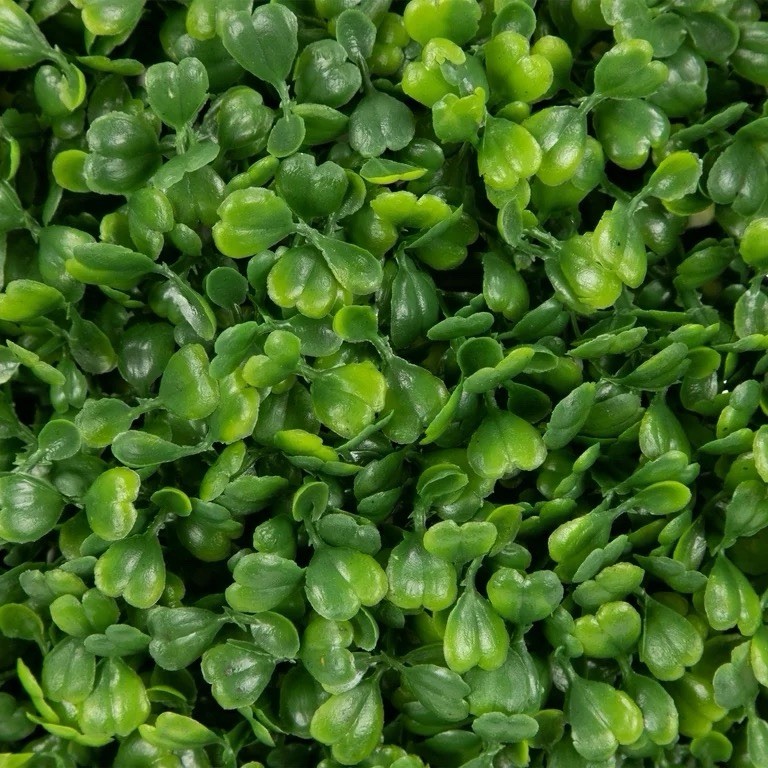 15 in Artificial Boxwood Topiary halfBall, Green Plastic Faux Floral GardenDecor
