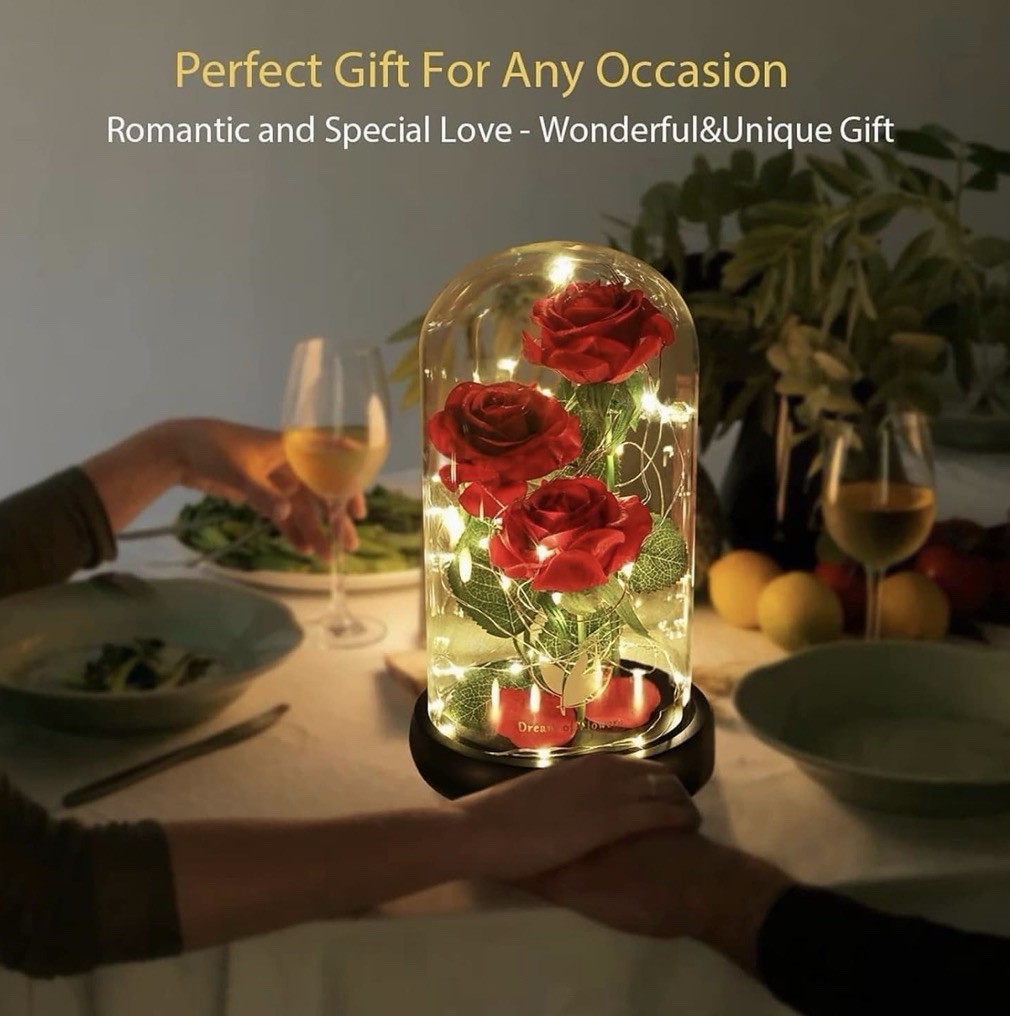 Mother’s Day gift. LED Three Rose Flowers | Artificiall
