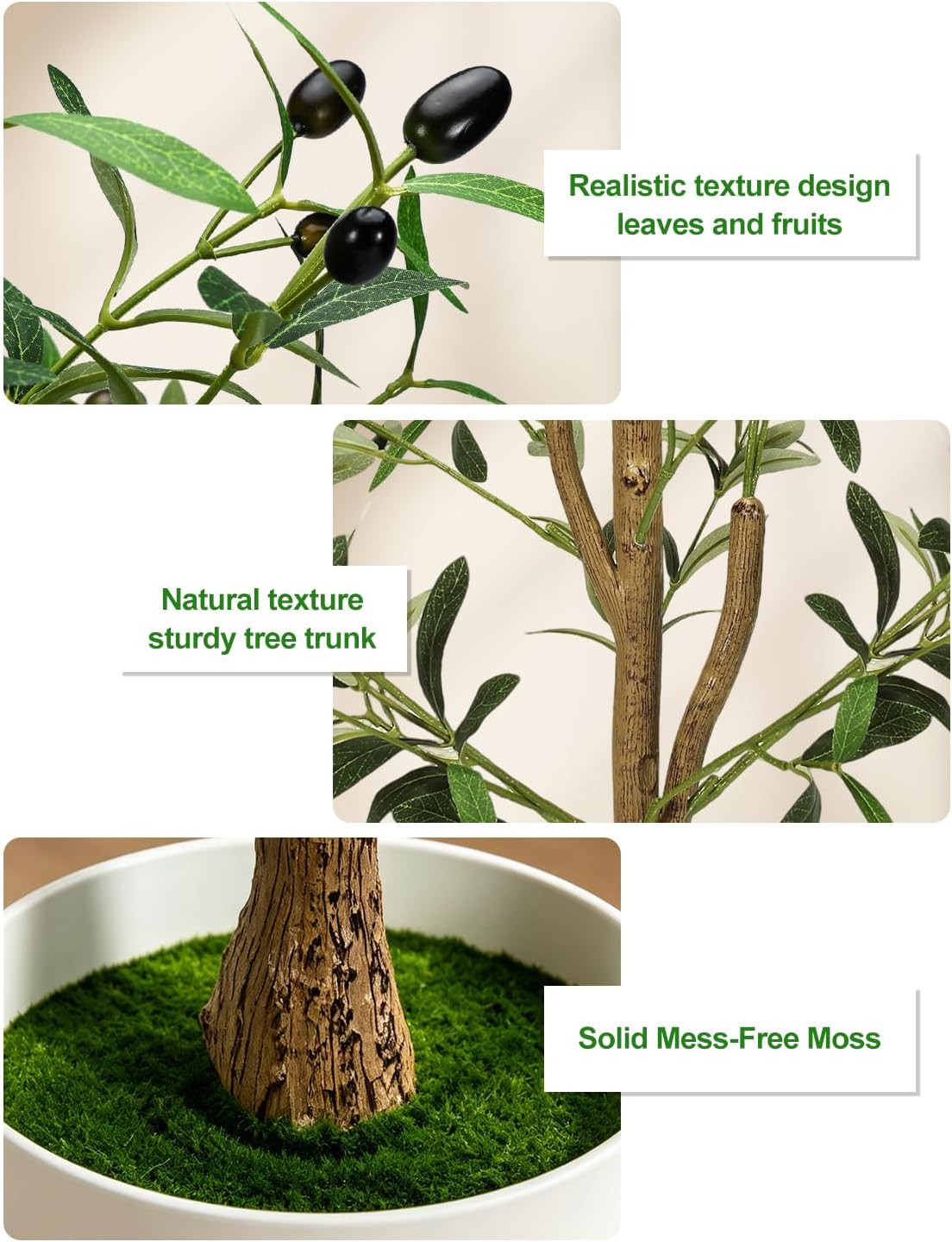 Olive Trees Artificial Indoor 6Ft Tall Faux Plants Large Fake Olivos Tree | Dyna