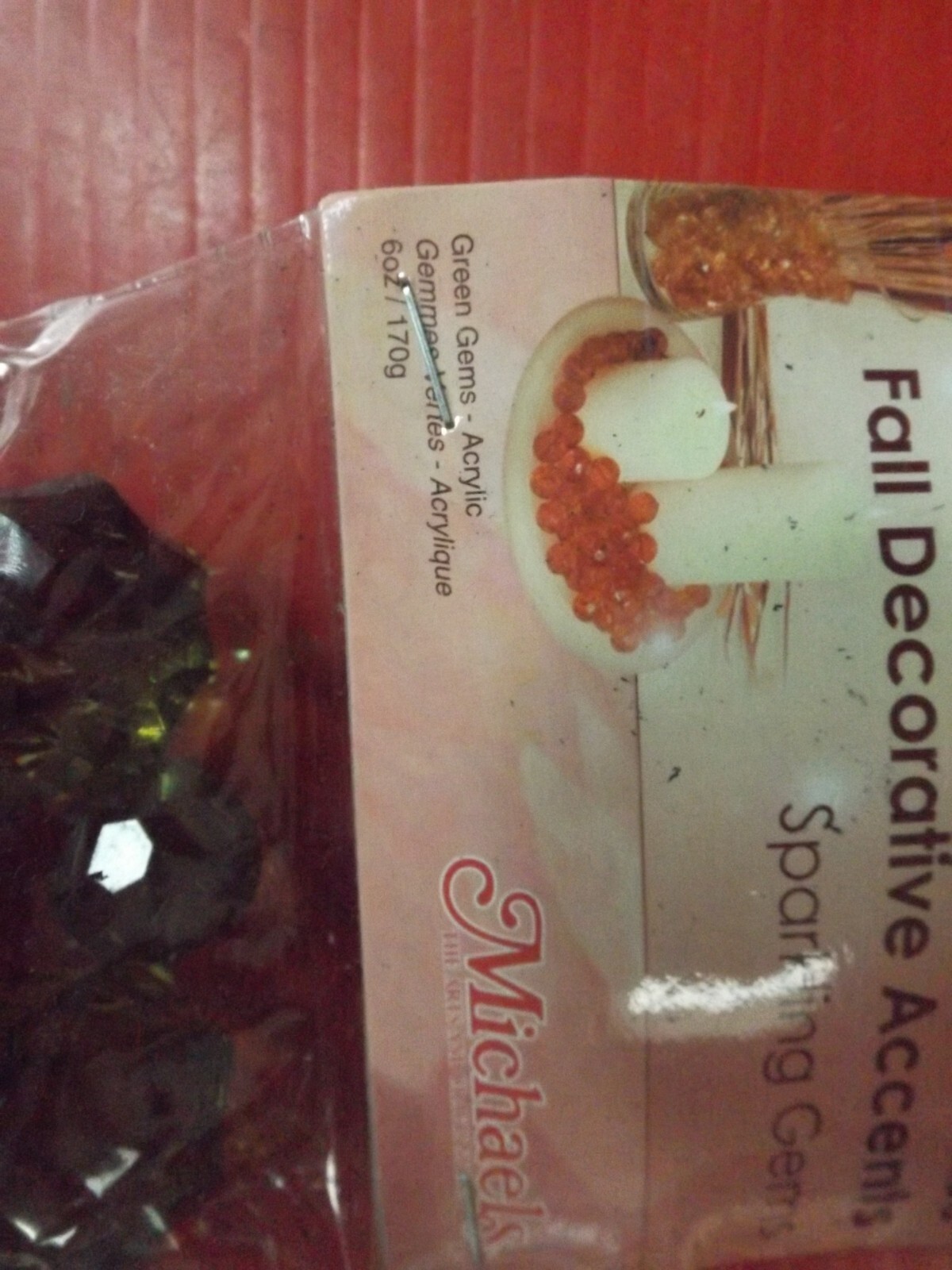 Fall decorative accents Light Green Sparkling Gems Table Decoration New