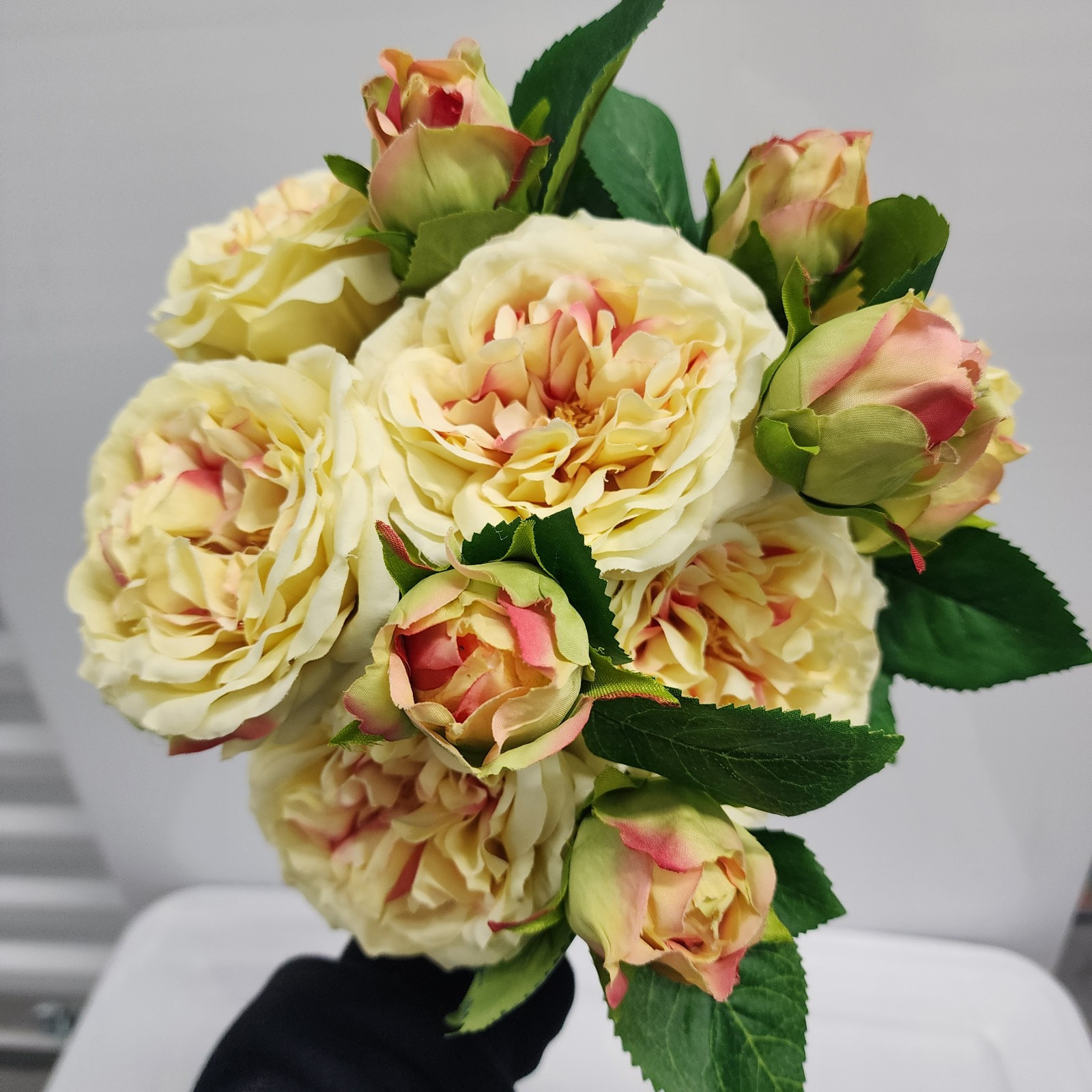 Raz Imports 14″ yellow garden rose spray, Home Decor, Wedding Decor, Quinciañera