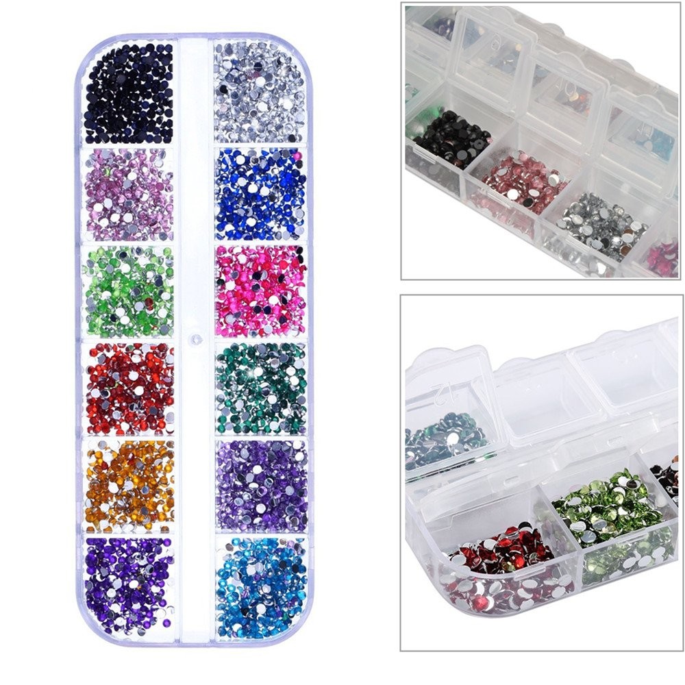 JinZeFa 6 Pieces Nail Art Tool 5.1 x 2 x 0.4 inches, Transparent,White