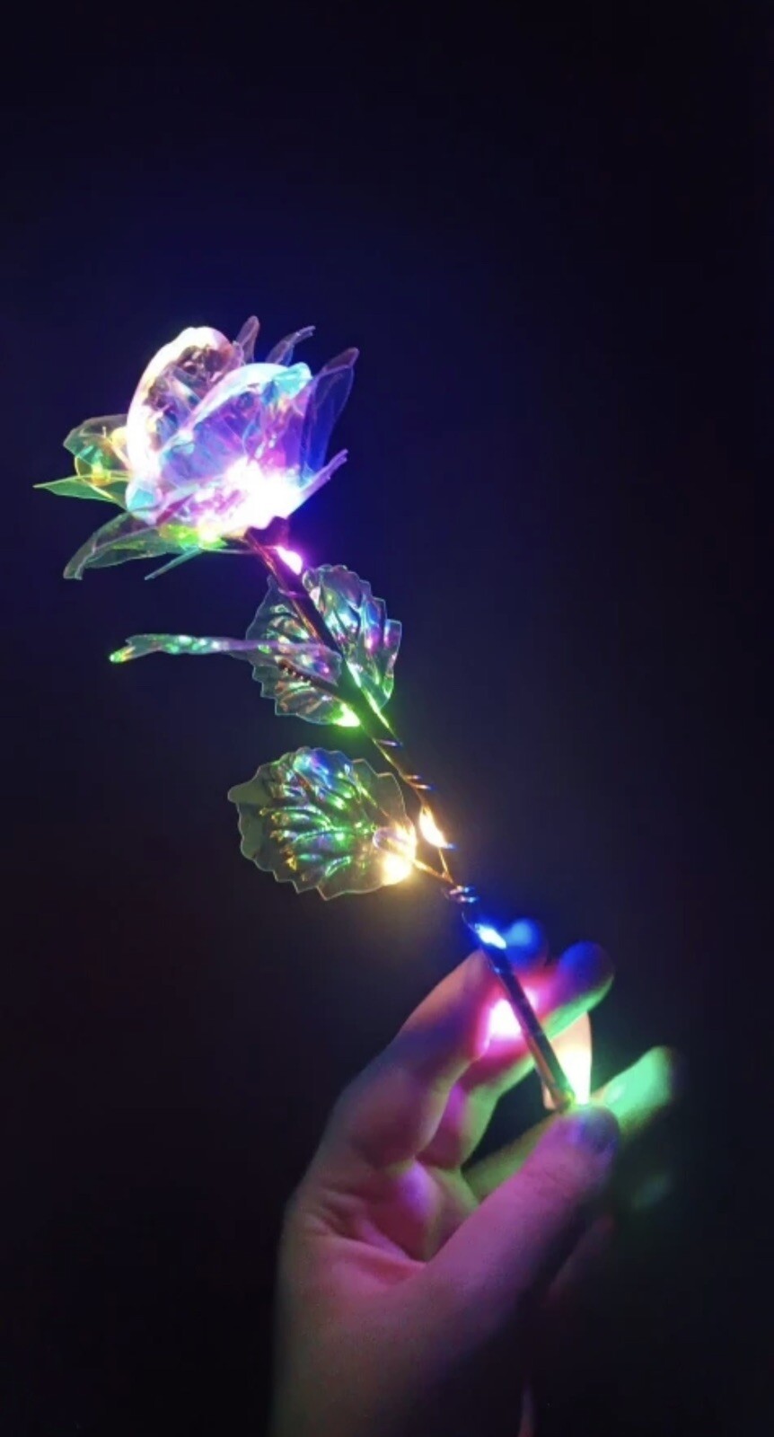24K Gold Foil Rose Flower LED Luminous Galaxy Mother’s Day Thanksgiving Gift