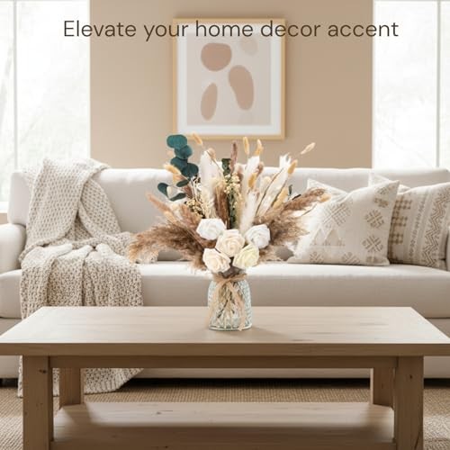 100pcs Artificial Flowers Arrangement With Vase pampas bouquet in vase