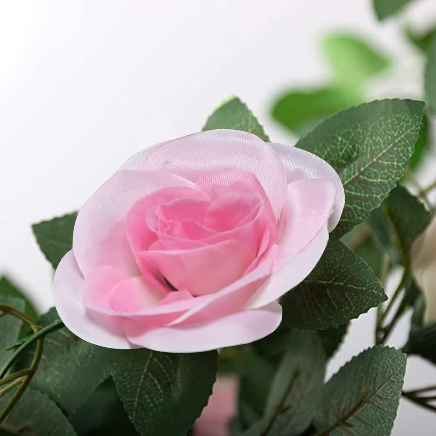 Fake Rose Vine Garland – 16ft total (2Pack) for Craft, Art, Decor