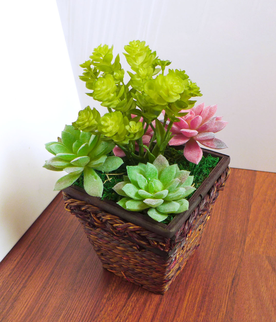5 Grasses Artificial Mini Flocking Succulents Plants