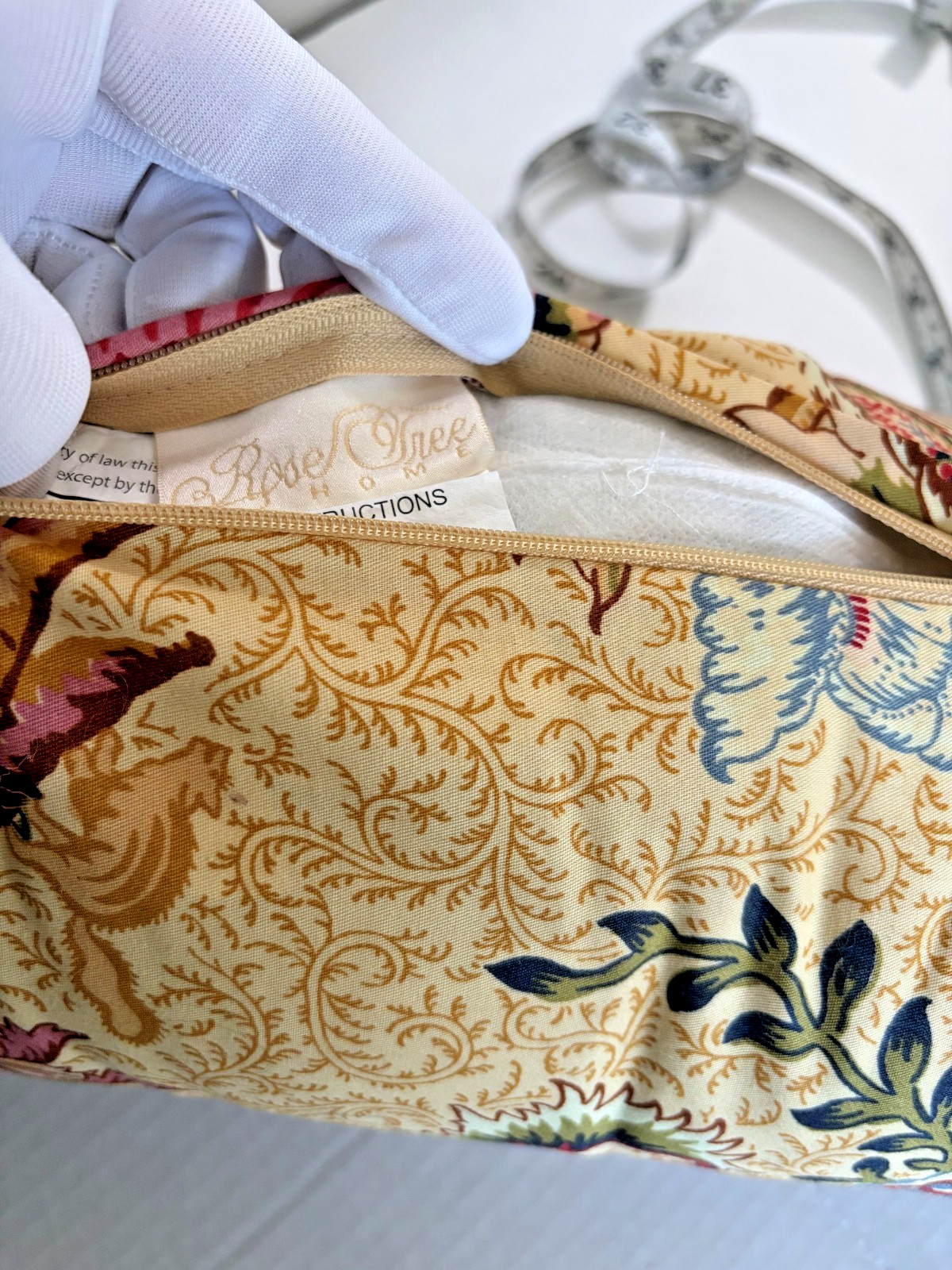 Rose Tree Home Paisley Neck Roll Pillow Round Bolster Cotton Decorative Accent