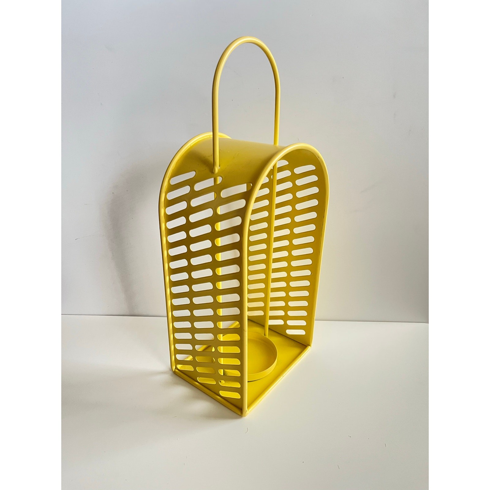 Metal Yellow Decorative Candleholder Centerpiece