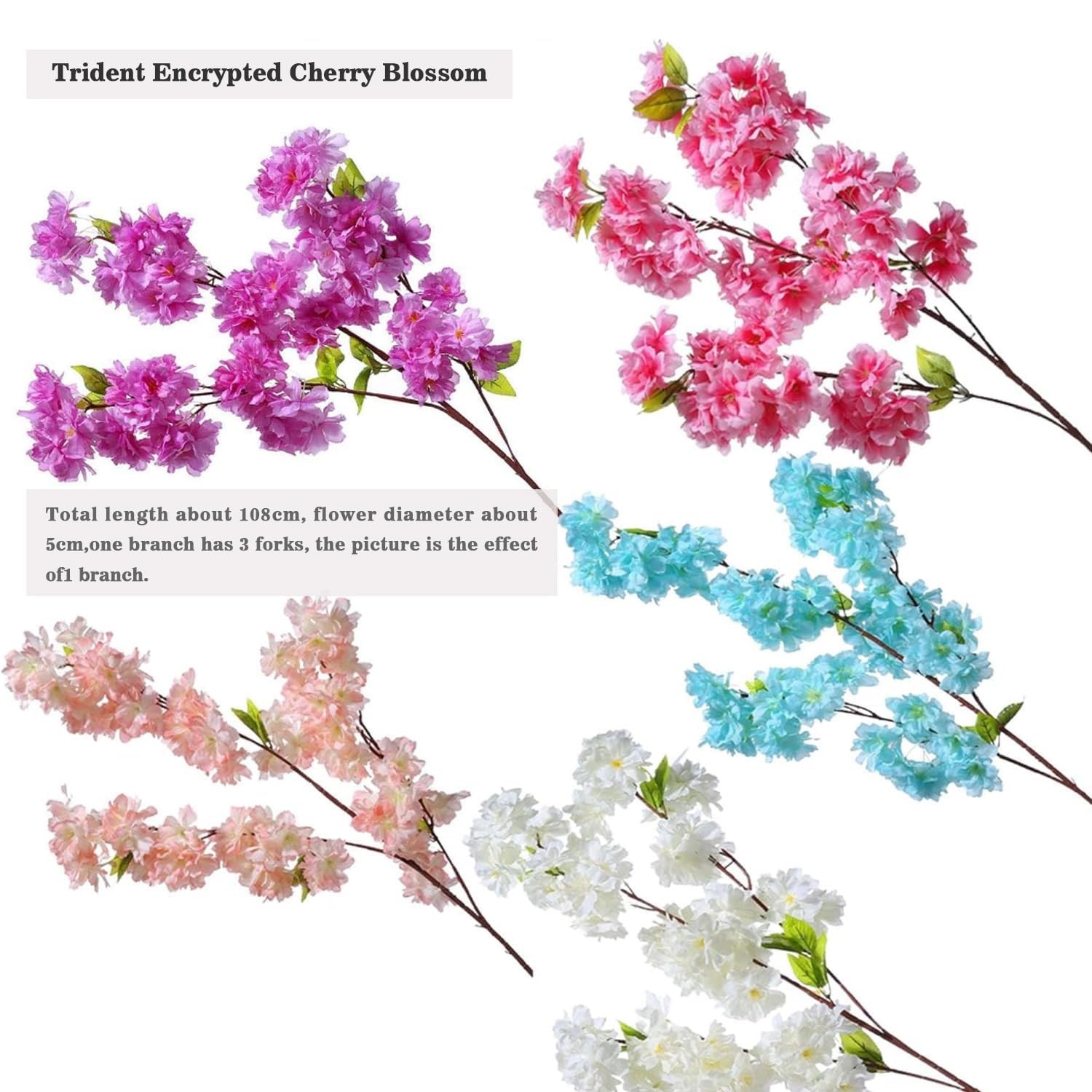 Artificial Cherry Blossom Trees – Fake Flower Background Walls with Simulated…