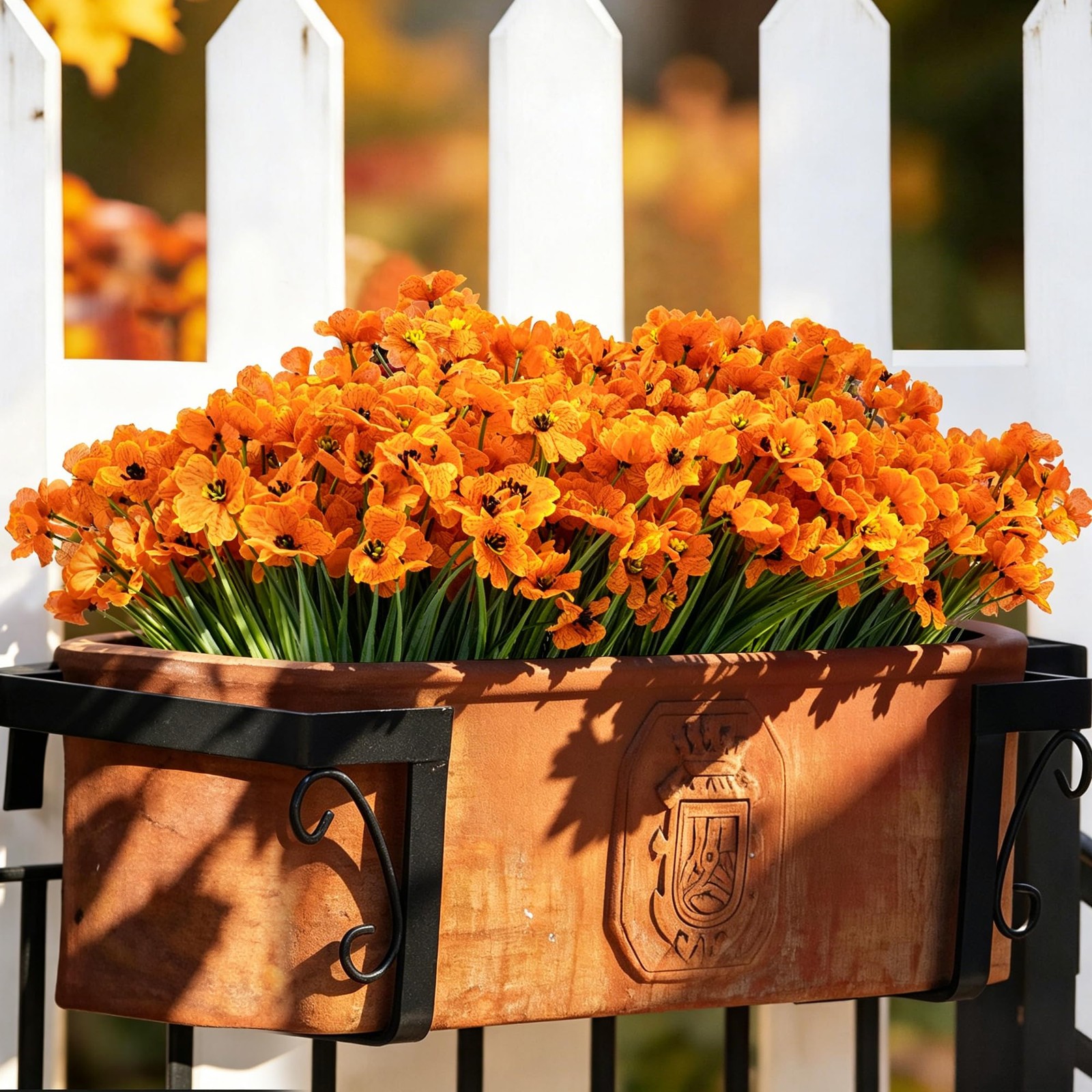 ColoPlay Artificial Mums for Outdoors, 24 Bundles Fake Flowers Fall Decor | F…