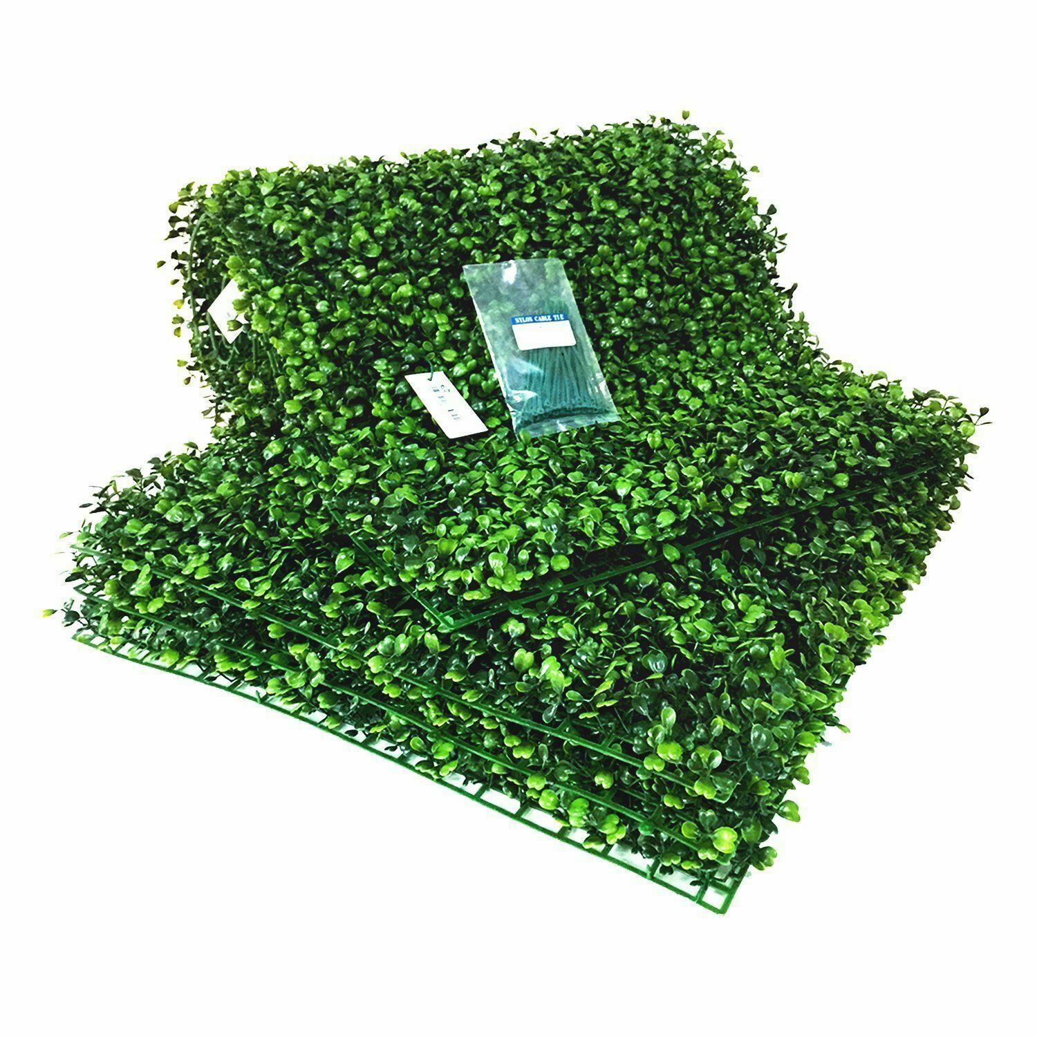 12pcs 24*16″ Artificial Plant Foliage Hedge Grass Mat Greenery Wall Fence Panel