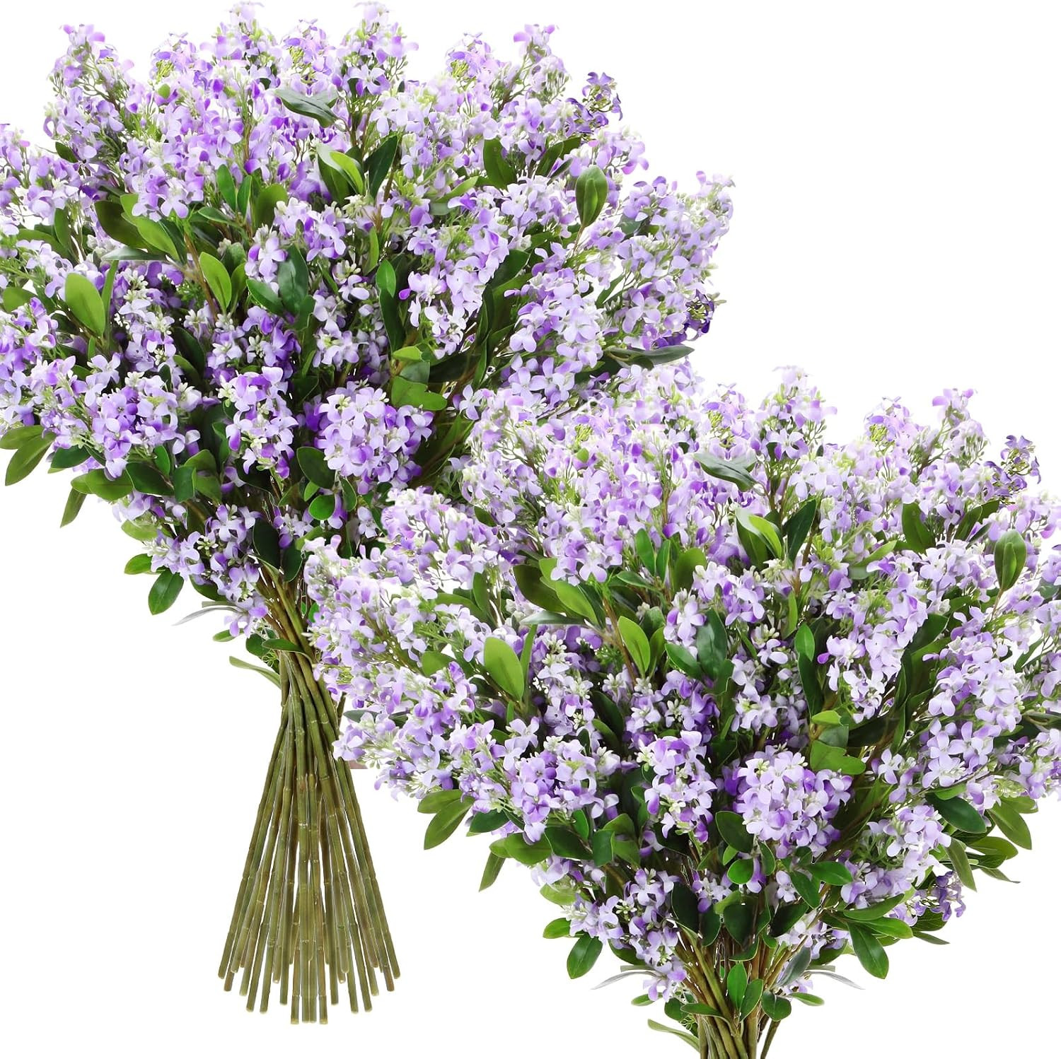 30 Pcs 30″ Artificial Lilac Flowers Fake Delphinium Antirrhinum Stem Silk Artifi