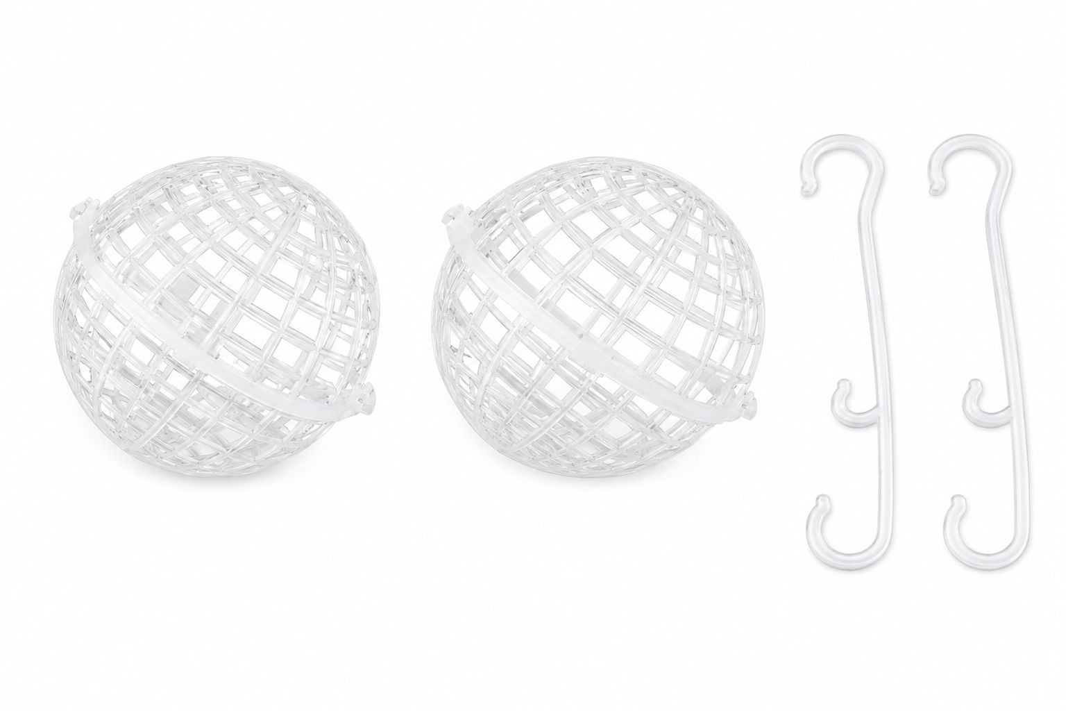 Hanging Moss Ball Planter Set of 2, 4 Inch Orchid Fern and Air Plant Baskets