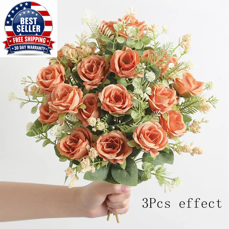 30Cm White Silk Peony Bouquet with 5 Large and 4 Small Buds for Weddings