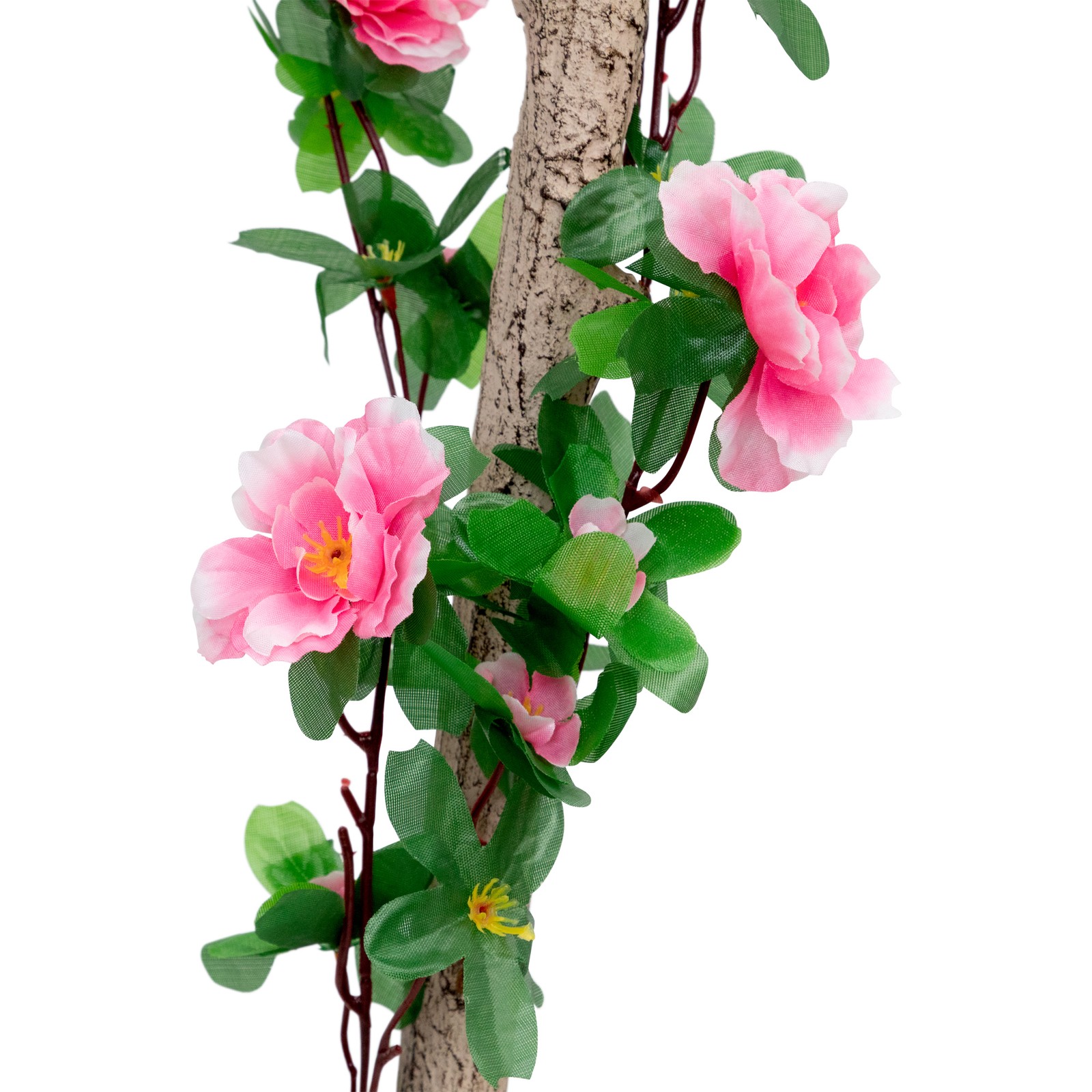 4.5′ Potted Artificial Azalea Flower Tree – Pink – 4.5′