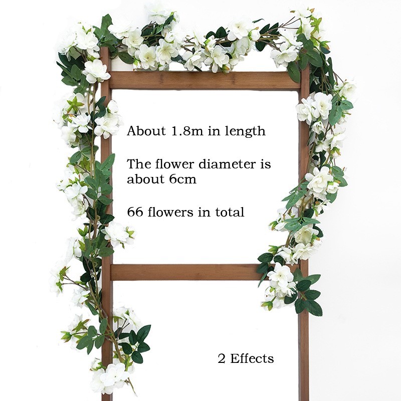1PCS Artificial Flowers Wisteria Hanging Vine Ratta String Wedding Decor