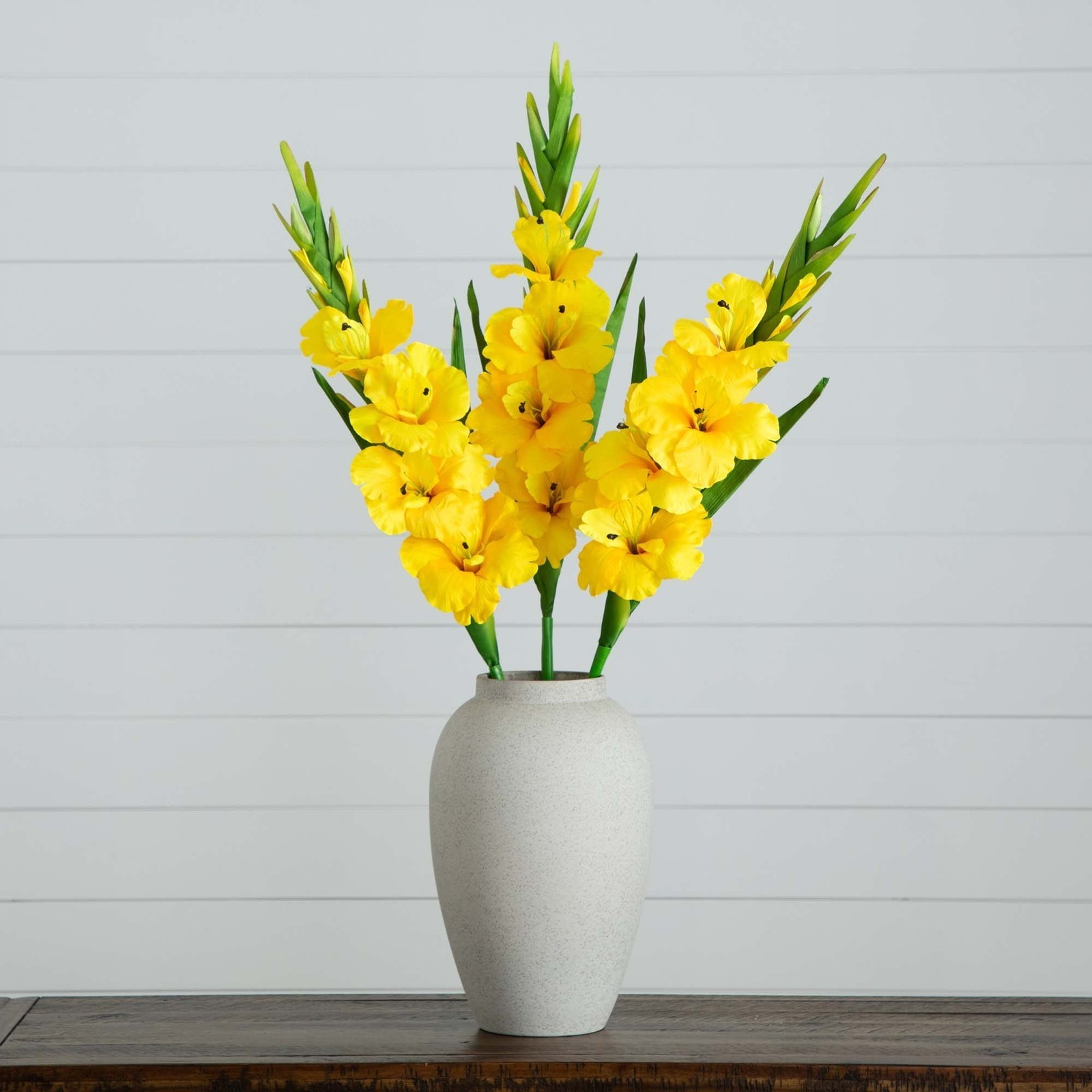Set of 3 45in Artificial Gladiolus Flower Stems