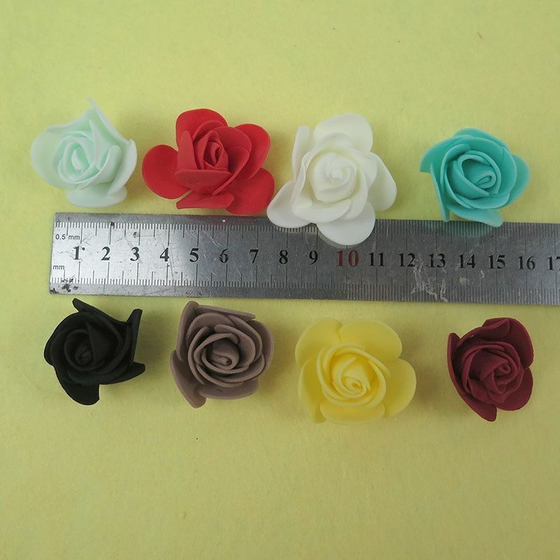 200-400pcs Artificial Foam Rose Head 3.5cm Flower For DIY Decor Valentine Gifts
