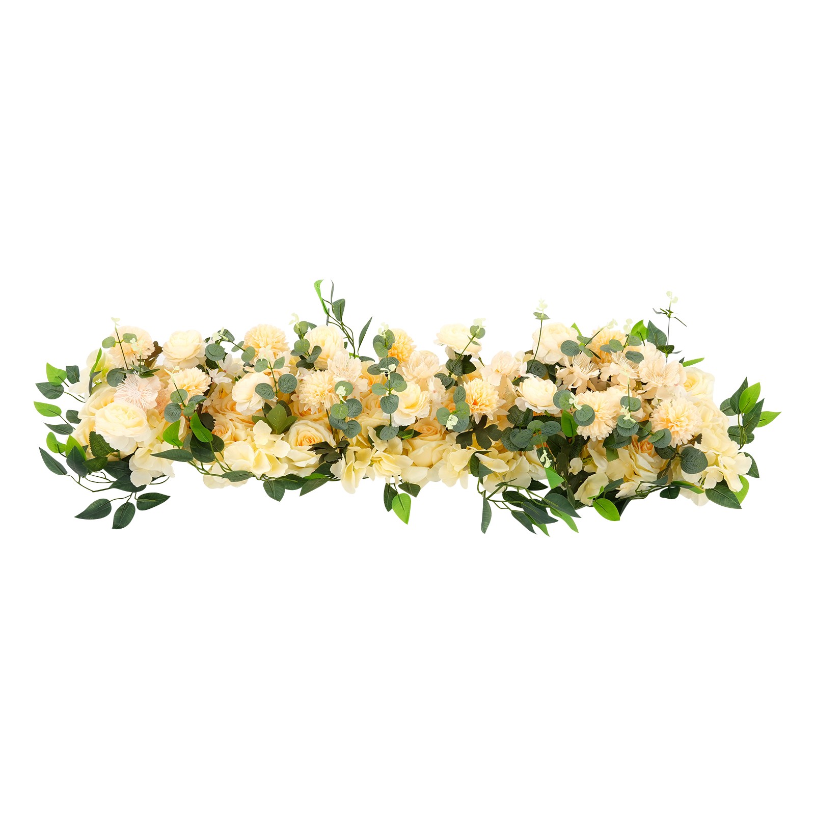 Artificial Flowers Row, Elegant Silk Garland for Wedding Arch & Party Decor