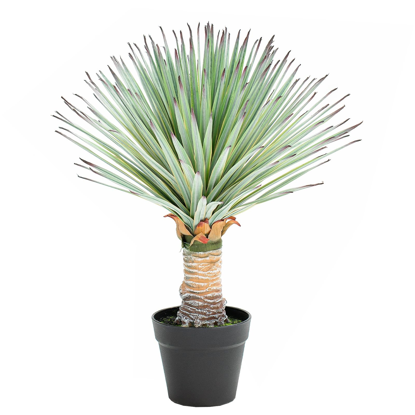Best 2ft Artificial Agave Plant with 160 Leaves, 23.6inch Faux Floor Large Fake