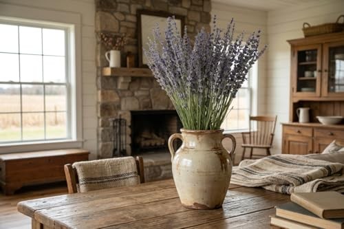 Dried Lavender Flowers 2 Bunches Natural Purple Bouquet 15-17 Inch 200-220 Stems