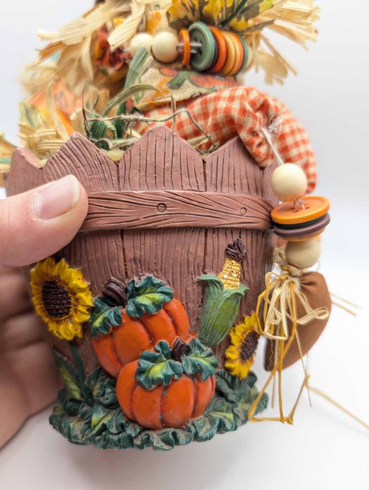 Pot Autumn Fall Decor Leaves Scarecrow Pumpkin “my little pumpkin patch”