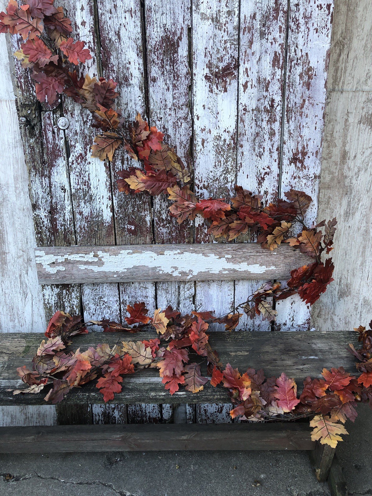Brilliant Oak Fall Leaf Garland 18 FT Autumn Artificial Fall Leaves Wedding