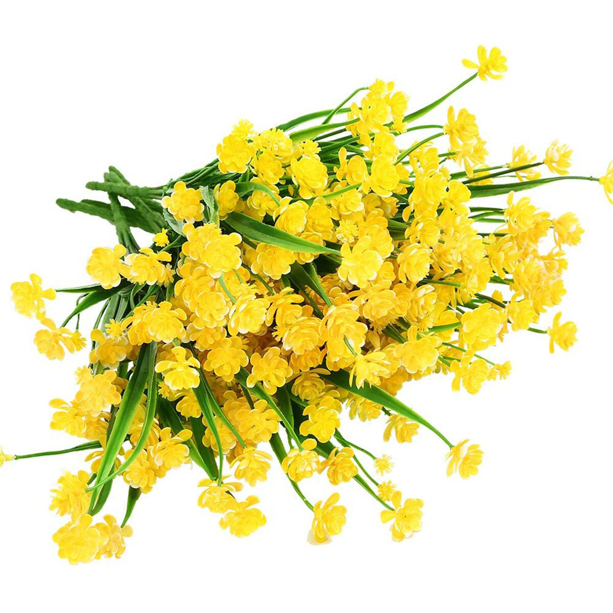 6 Bundles Outdoor Artificial Fake Flowers UV Resistant Plastic Shrubs Home Decor