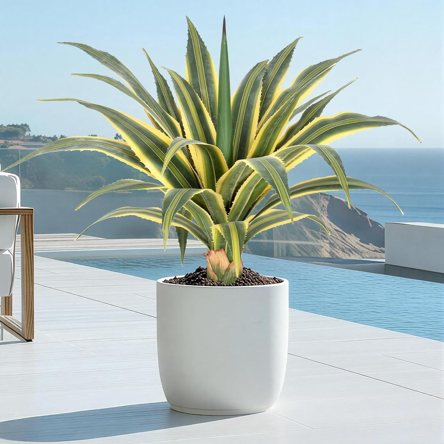 32” UV Resistant Artificial Agave Plants – 2 Pack for Indoor/Outdoor Decor