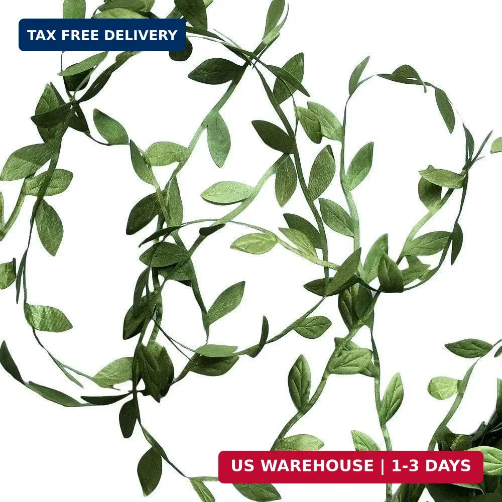 132 ft Large Leaf Trim Ribbon,Artificial Greenery Garland Vines for Baby Shower