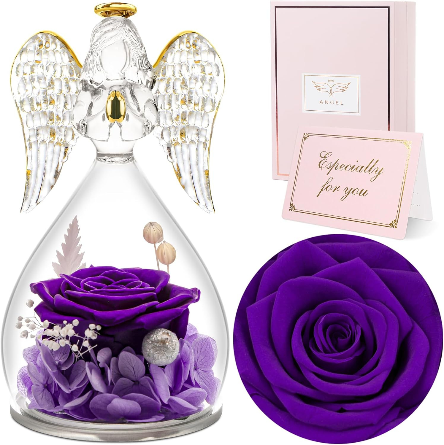 Gifts for Mom Birthday Gifts for Women, Mothers Day Preserved Real Roses in Glas