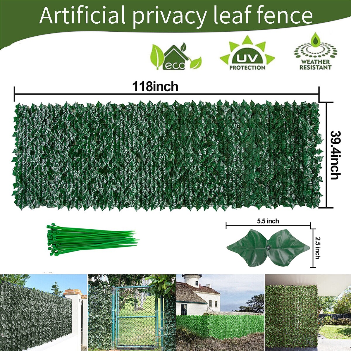 Faux Ivy Leaf Decorative Privacy Fence Screen Artificial Hedge Fencing Indoor AU