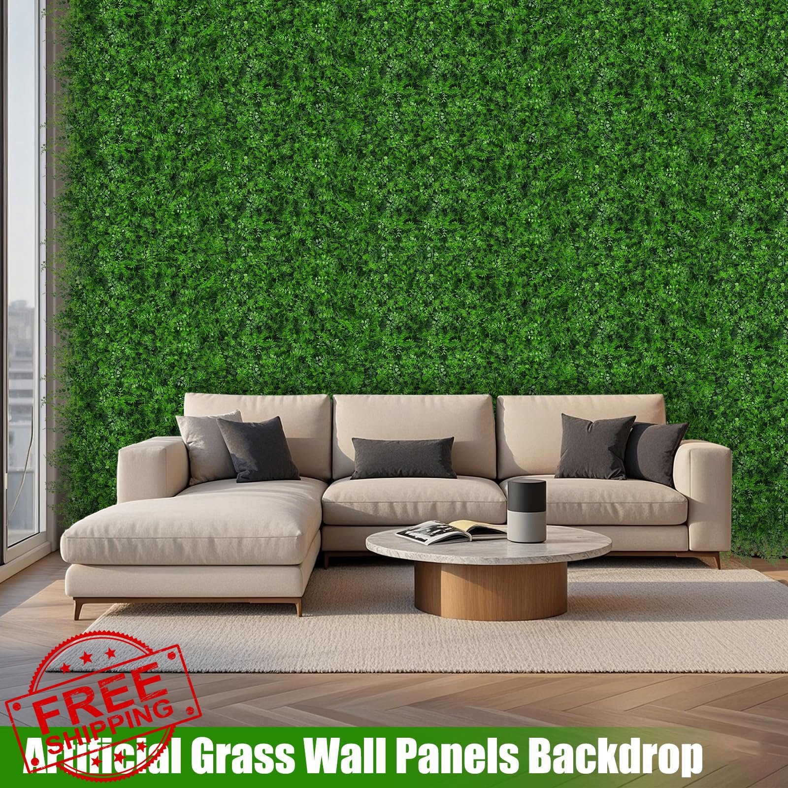 EverNature 6pc 20×20 Fern Grass Wall Panels