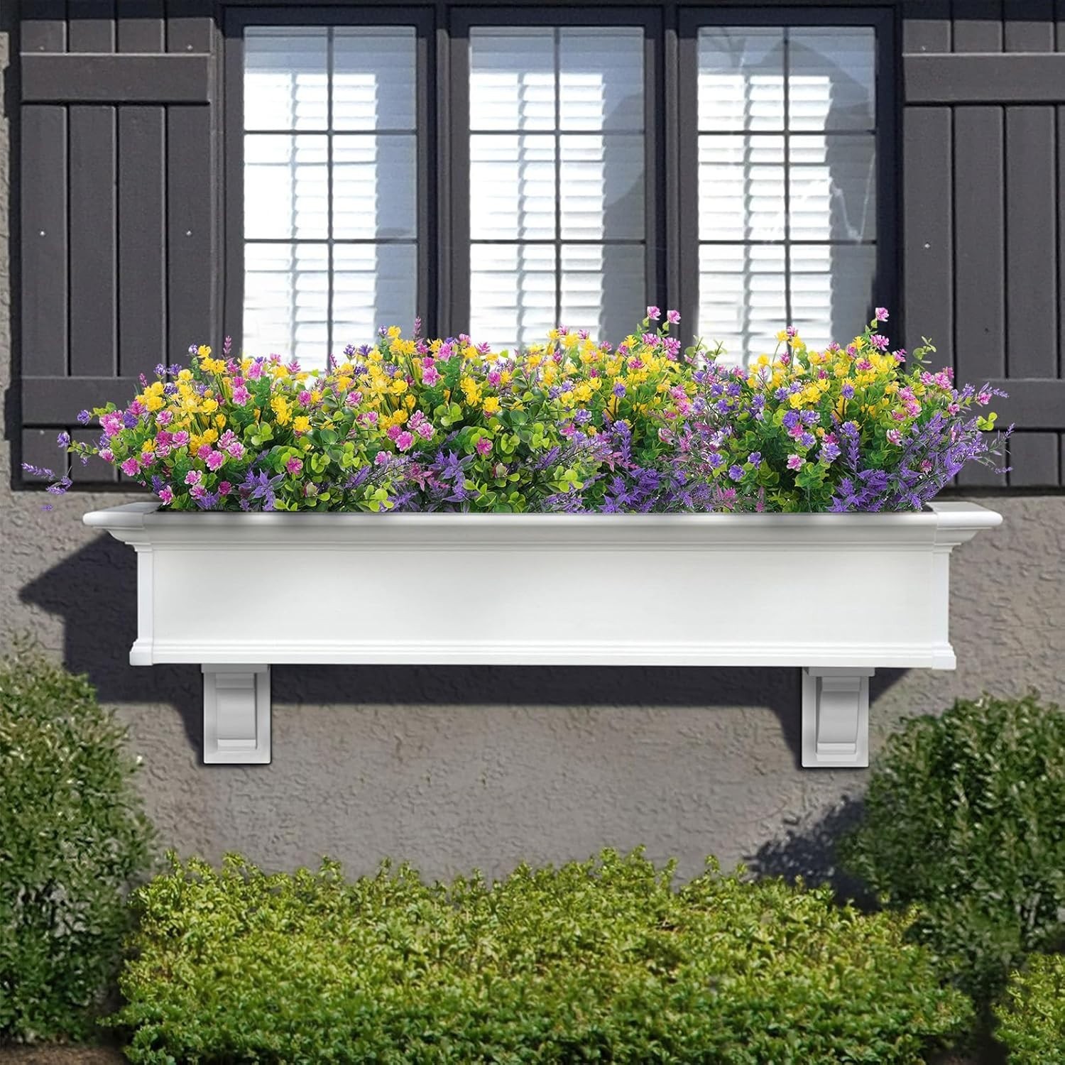 Lifelike 12-Pc Artificial Flower Set: Colorful Outdoor Decor for Home & Weddings