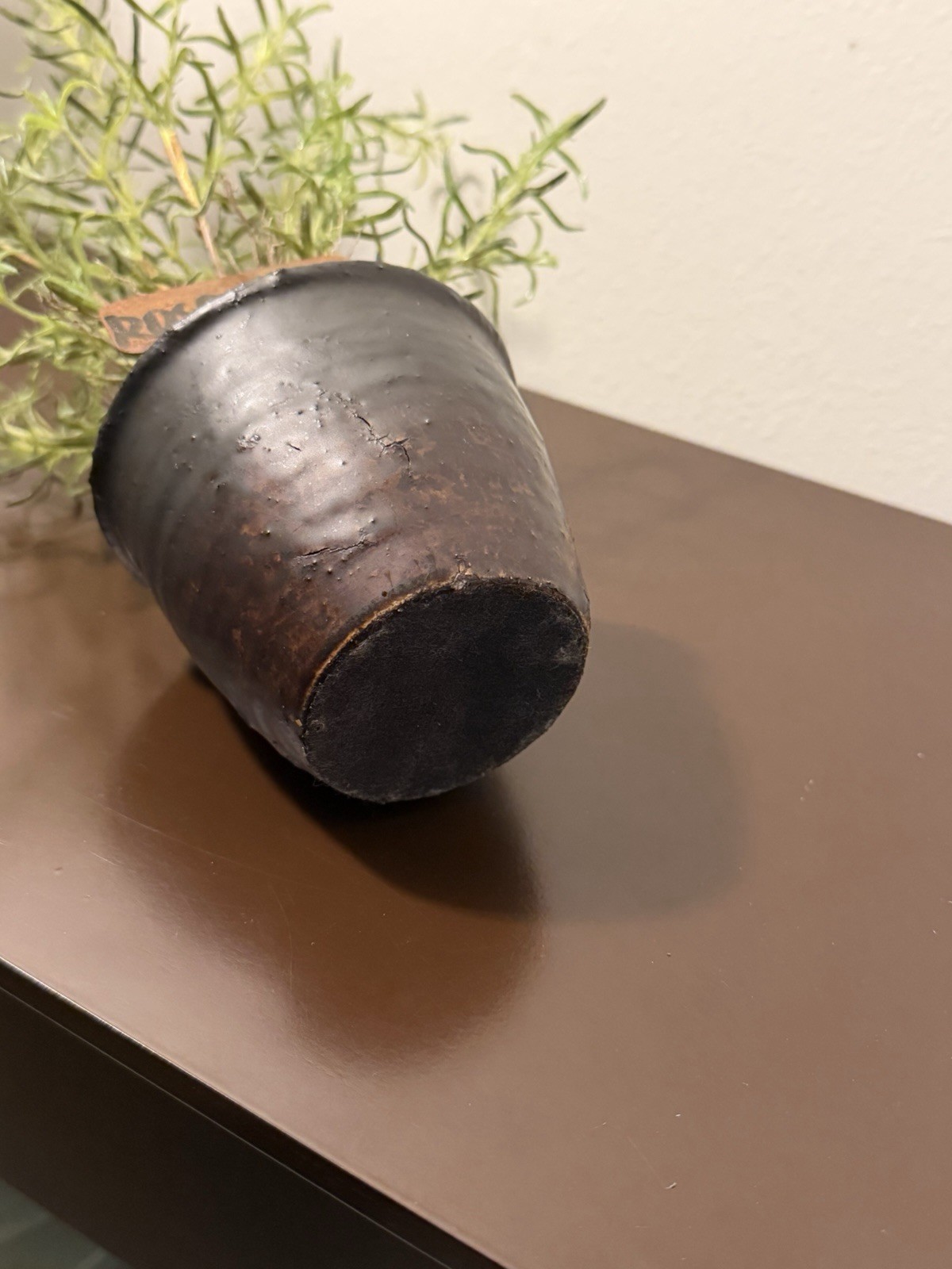 Rustic Artificial Rosemary Potted Plant – Perfect for Farmhouse Decor