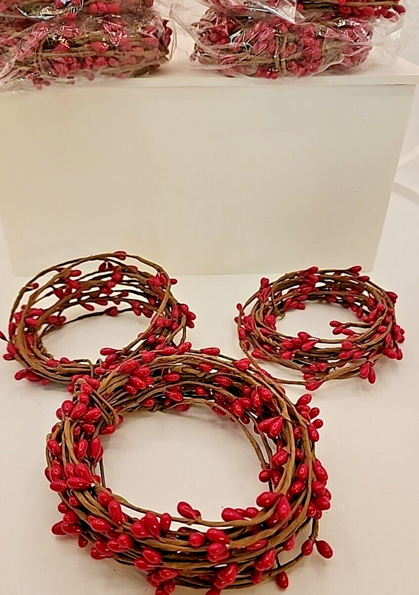 Primitive Pip Berry Garland ~ 18ft single ply roping ~ RED Seven Plus packages