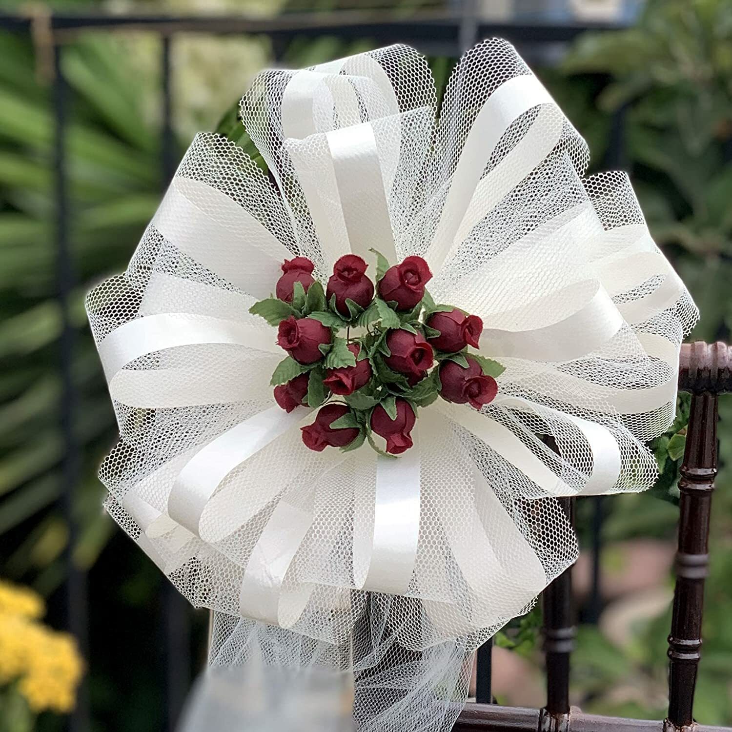 Burgundy Artificial Silk Flower Roses -12 Mini Bouquets of 12 Rosebuds 144 Total