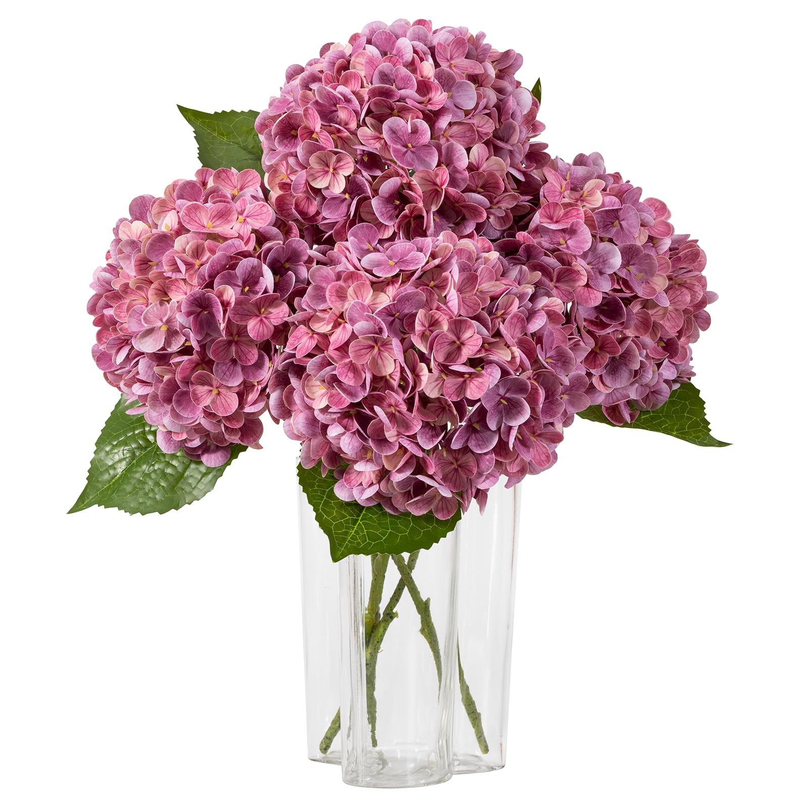 3Pcs Large Hydrangea Artificial Flowers,20 inch Latex Touch Hydrangeas with L…