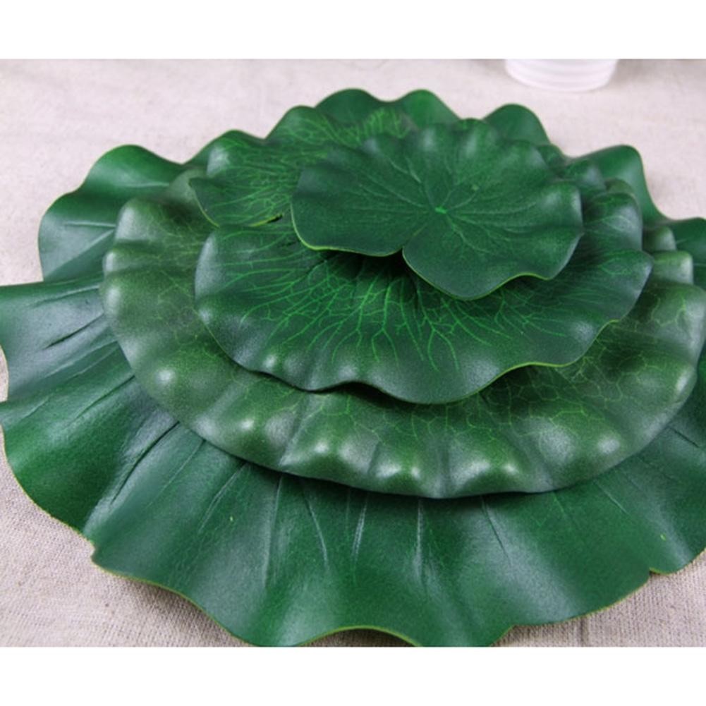 10*Artificial Fake Lotus Leaves Leaf-Water for lily Floating Pool Plant Garden