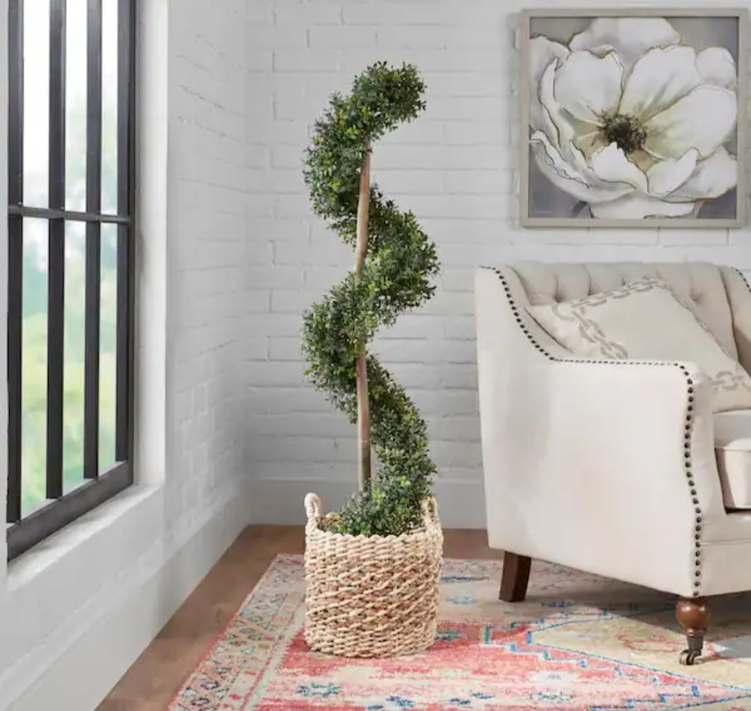 StyleWell 4 Ft. Indoor Artificial Murraya Spiral Tree – Brand New