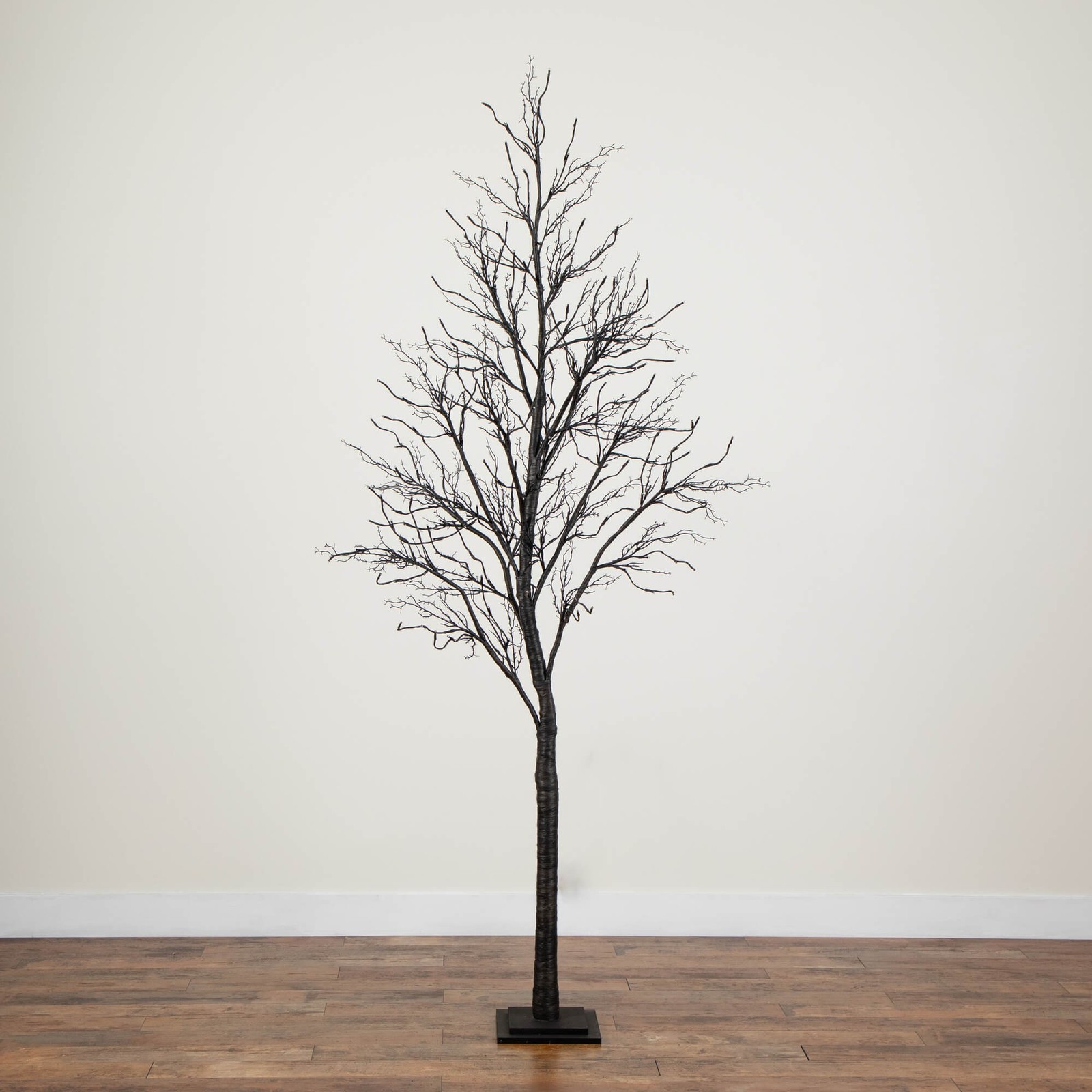 Nearly Natural 8ft Pre-Lit Halloween Deluxe Black Twig Tree w/ 216 LED