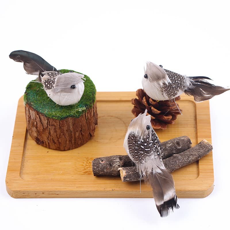 Set B Mini Artificial Simulation Feather Birds Christmas Tree Craft 24 PCS