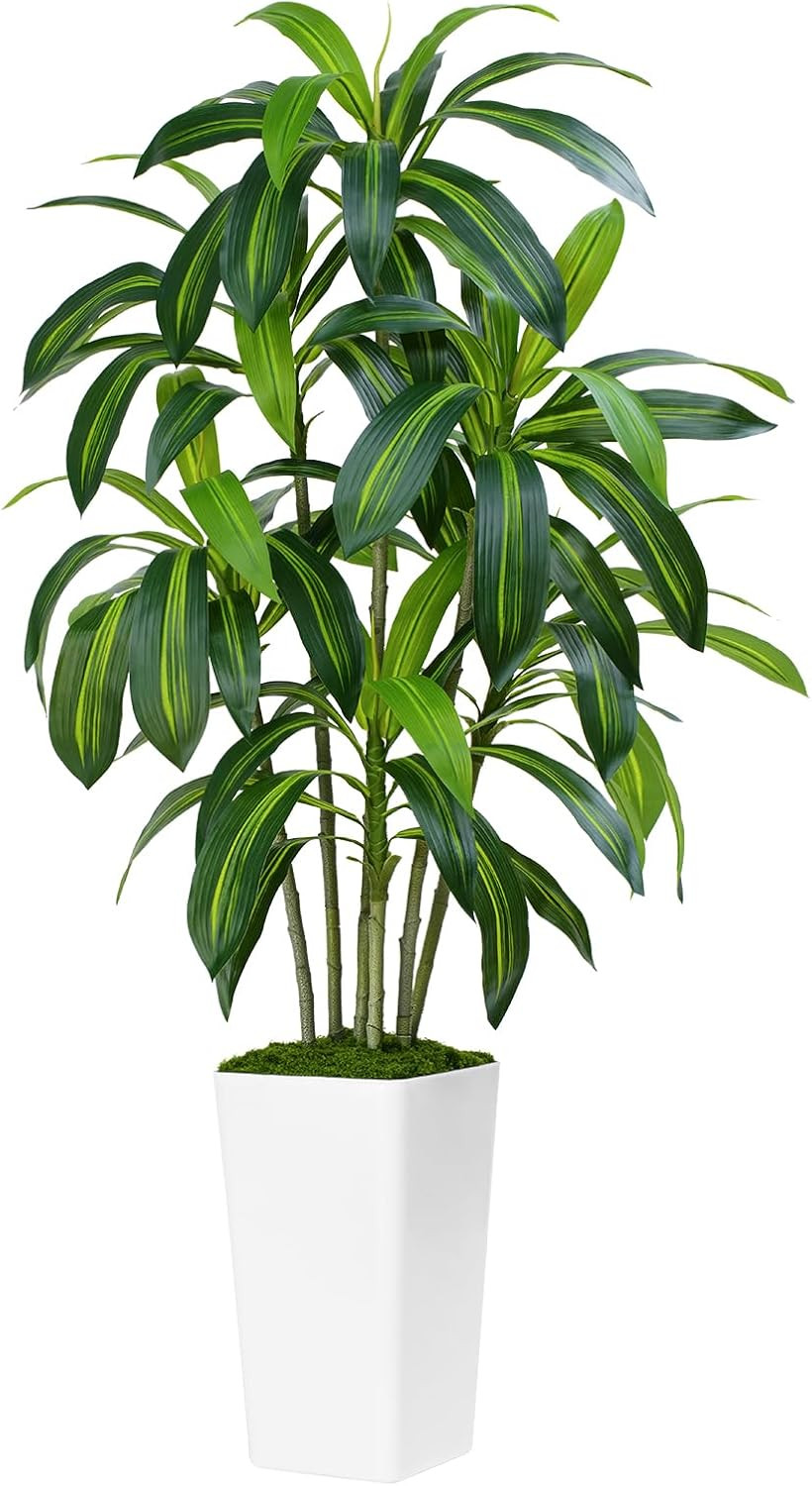 5Ft Dracaena Artificial Tree – Faux Tropical Plant for Home & Office Decor