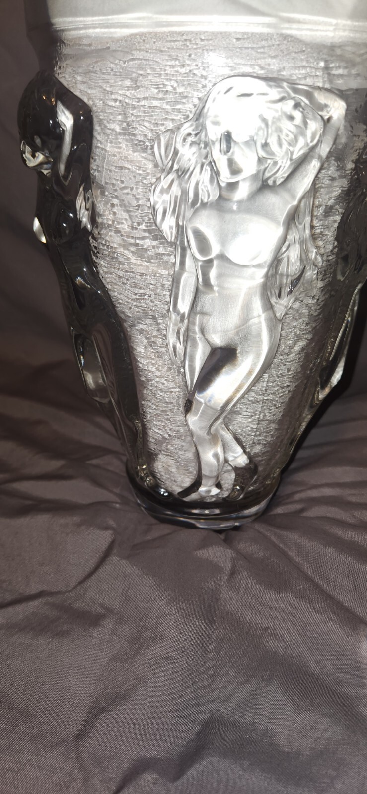 3D Dancing Nude Women Flower Vase HEAVY THICK GLASS