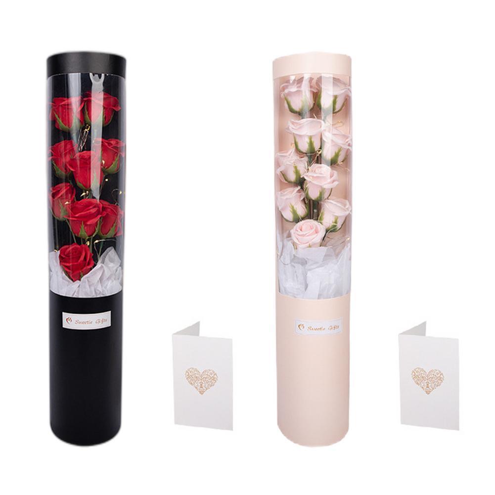 Valentines Day Gift Romance Rose Flower Forever Rose with Light Artificial Flowe